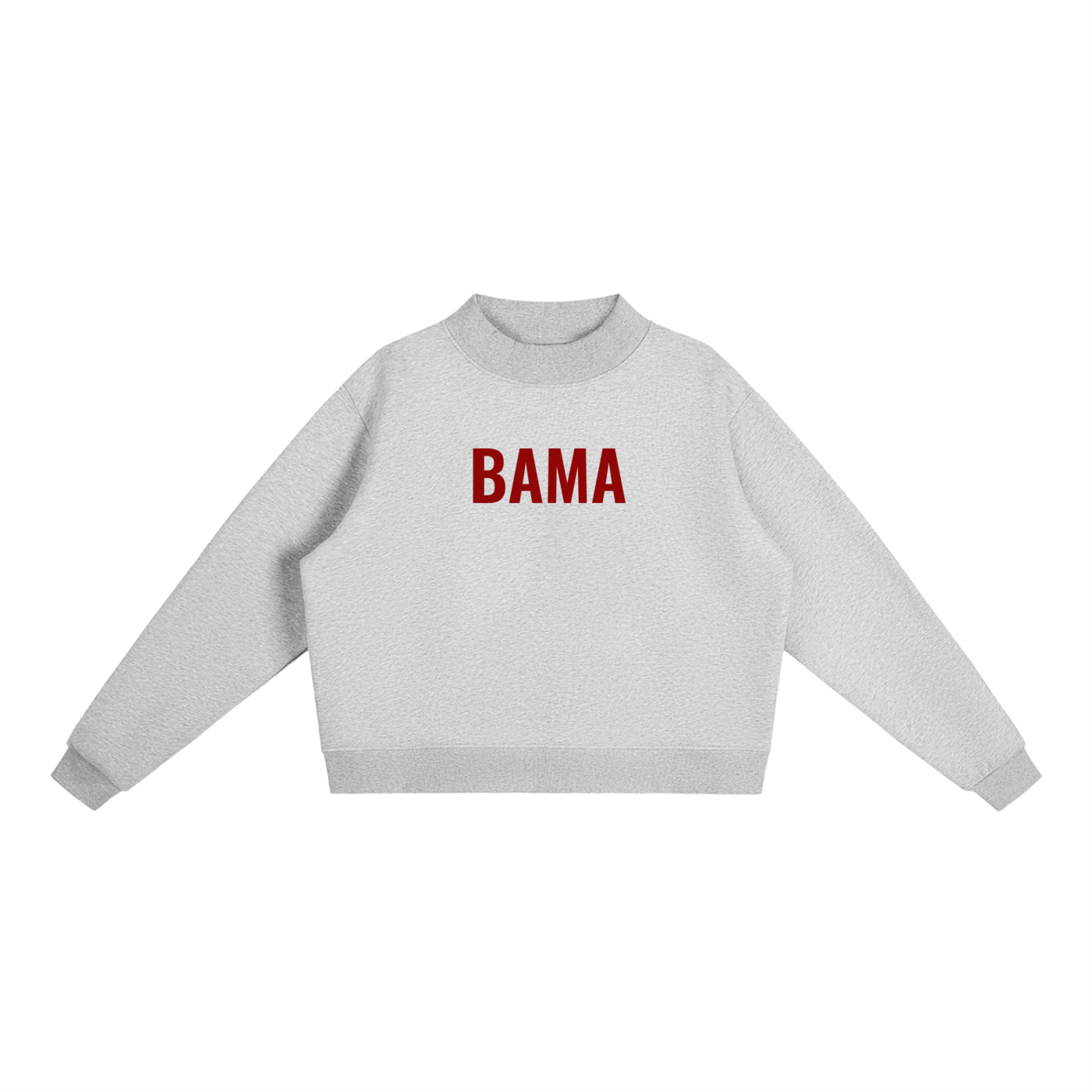 Essential Fleece Mock-Neck Crew Sweatshirt