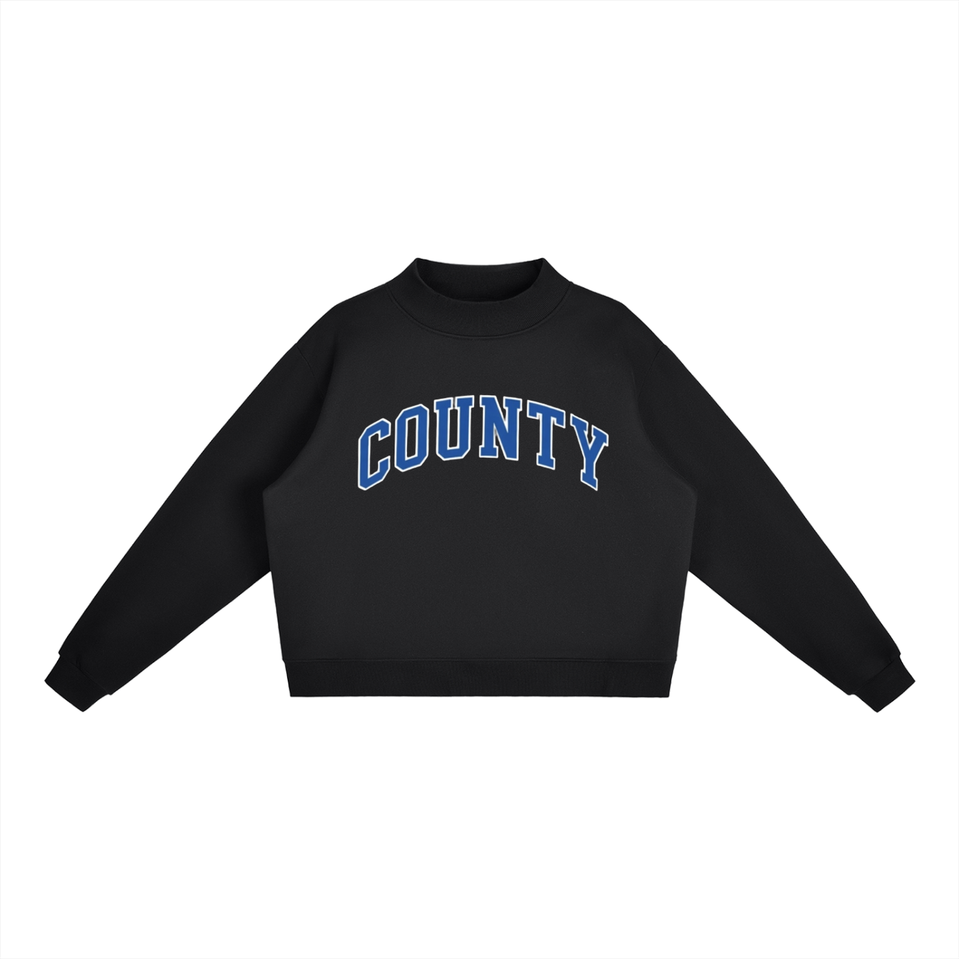 Essential Fleece Mock-Neck Crew Sweatshirt