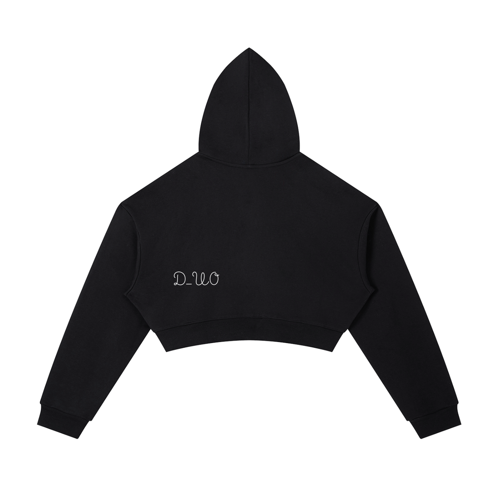 Essential Cropped Zip-Up Hoodie