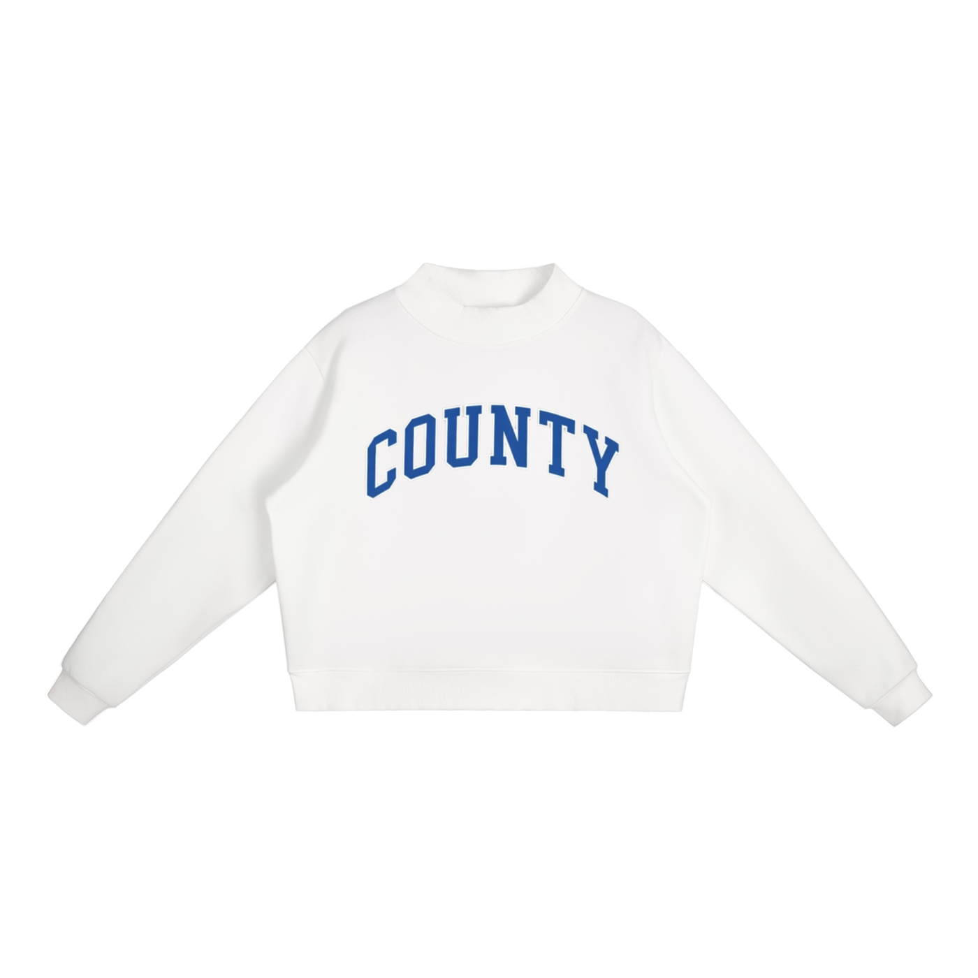 Essential Fleece Mock-Neck Crew Sweatshirt