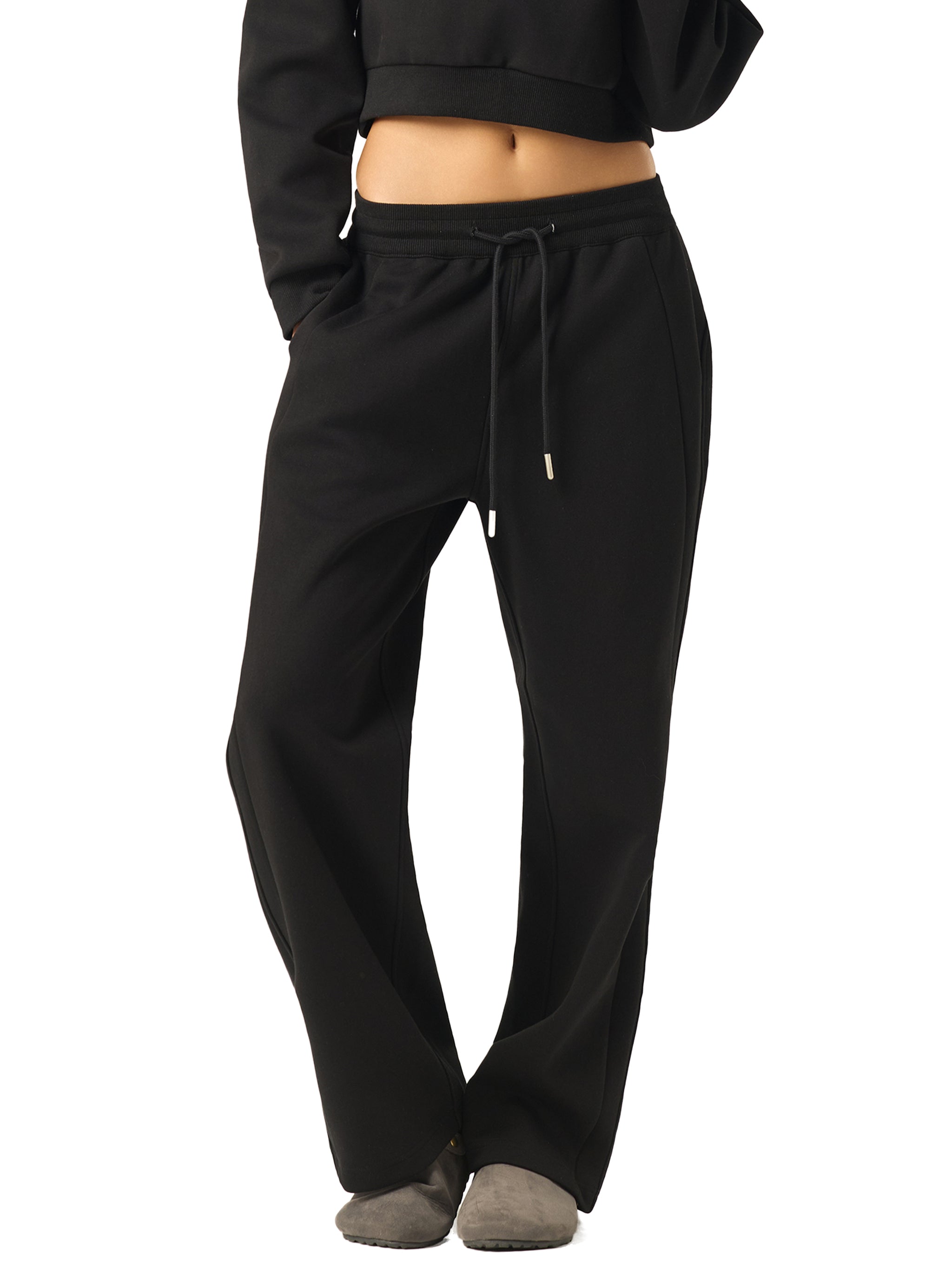 Essential Drawstring Straight-Leg Sweatpants
