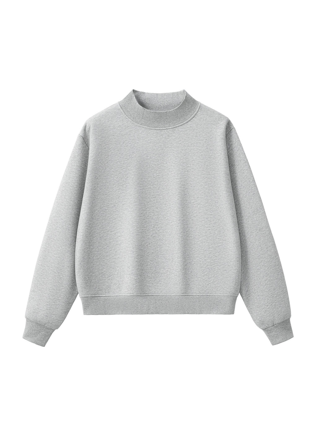 Essential Fleece Mock-Neck Crew Sweatshirt