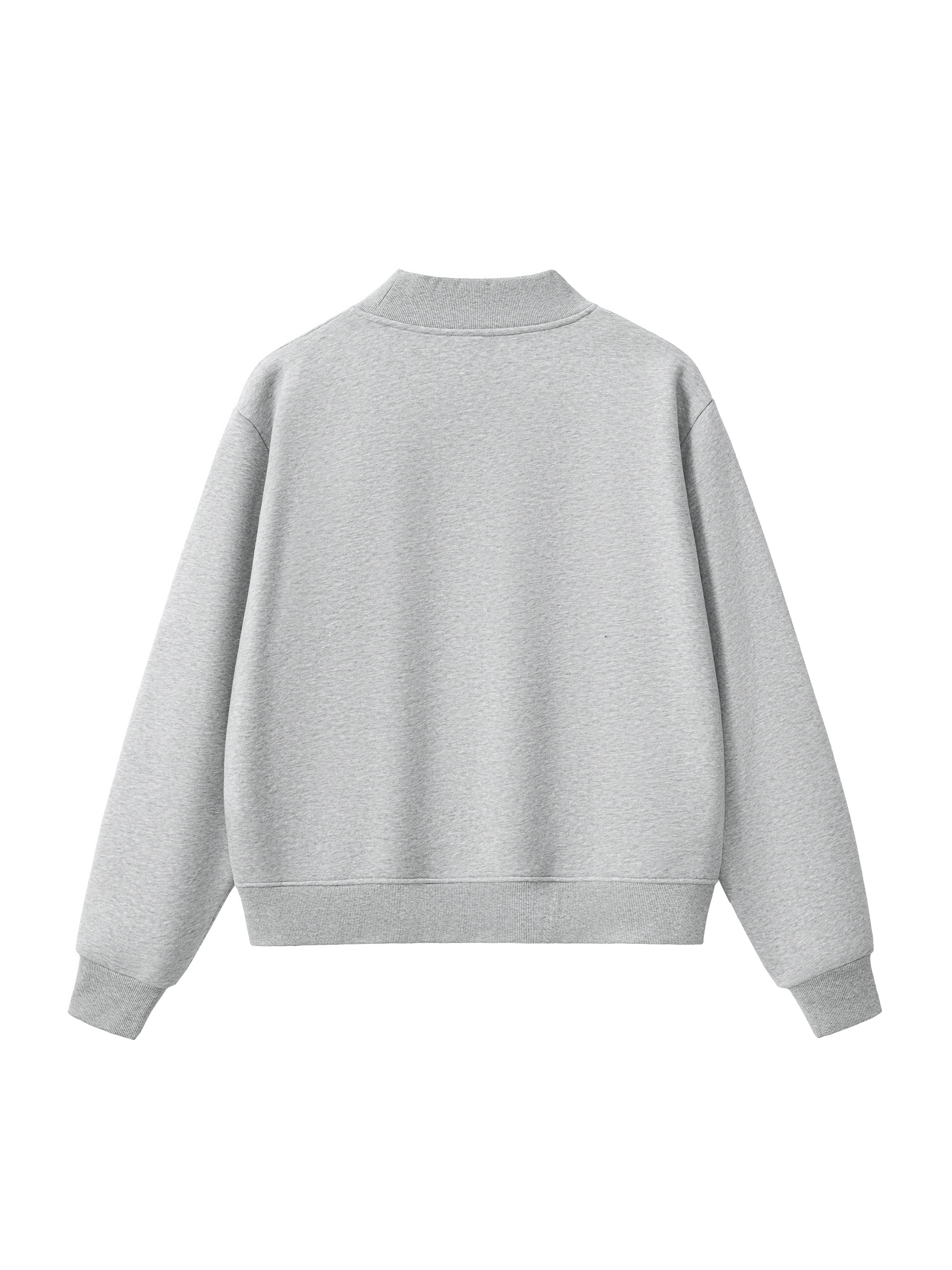 Essential Fleece Mock-Neck Crew Sweatshirt
